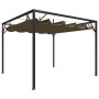 Cenador de jardín con techo retráctil gris taupe 3x3m 180 g/m² de vidaXL, Carpas y cenadores - Ref: Foro24-312220, Precio: 25...