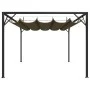 Cenador de jardín con techo retráctil gris taupe 3x3m 180 g/m² de vidaXL, Carpas y cenadores - Ref: Foro24-312220, Precio: 27...