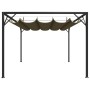 Cenador de jardín con techo retráctil gris taupe 3x3m 180 g/m² de vidaXL, Carpas y cenadores - Ref: Foro24-312220, Precio: 25...