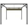 Cenador de jardín con techo retráctil gris taupe 3x3m 180 g/m² de vidaXL, Carpas y cenadores - Ref: Foro24-312220, Precio: 27...
