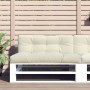 Cojín para sofá de palets tela crema 120x40x12 cm de , Cojines para sillas y sofás - Ref: Foro24-360625, Precio: 39,86 €, Des...