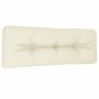 Cojín para sofá de palets tela crema 120x40x12 cm de , Cojines para sillas y sofás - Ref: Foro24-360625, Precio: 39,86 €, Des...
