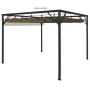 Cenador de jardín con techo retráctil gris taupe 3x3m 180 g/m² de vidaXL, Carpas y cenadores - Ref: Foro24-312220, Precio: 25...