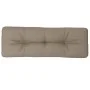 Cojín para sofá de palets de tela gris taupé 120x40x12 cm de , Cojines para sillas y sofás - Ref: Foro24-360631, Precio: 34,0...