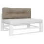 Cojín para sofá de palets de tela gris taupé 120x40x12 cm de , Cojines para sillas y sofás - Ref: Foro24-360631, Precio: 34,0...