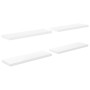 Estante flotante de pared 4 uds MDF blanco brillo 80x23,5x3,8cm en Estanterías | Comprar online en Foru.es
