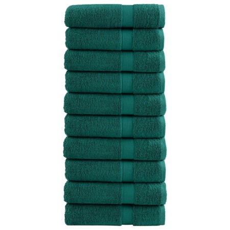 Toallas de baño 10 uds 100% algodón verde 100x150 cm 600 gsm de , Toallas - Ref: Foro24-137337, Precio: 179,46 €, Descuento: %