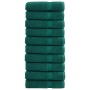 Toallas de baño 10 uds 100% algodón verde 100x150 cm 600 gsm de , Toallas - Ref: Foro24-137337, Precio: 179,46 €, Descuento: %