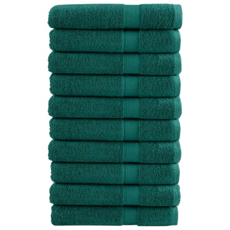Toallas de sauna 10 uds 100% algodón verde 80x200 cm 600 gsm de , Toallas - Ref: Foro24-137340, Precio: 182,15 €, Descuento: %