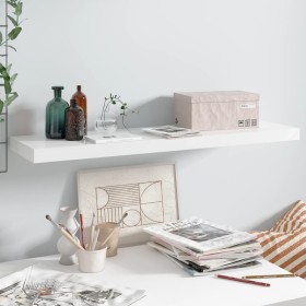 Estante flotante de pared blanco brillante MDF 90x23,5x3,8 cm en Estanterías | Comprar online en Foru.es