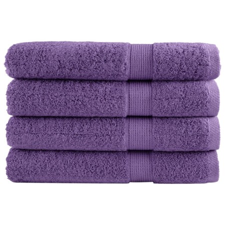 Toallas de sauna 4 uds 100% algodón morado 80x200 cm 600 gsm de , Toallas - Ref: Foro24-137363, Precio: 76,71 €, Descuento: %