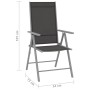 Sillas de jardín plegables 6 unidades textilene negro de vidaXL, Sillas de jardín - Ref: Foro24-312183, Precio: 288,39 €, Des...