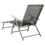Black and silver textilene and aluminum folding lounger by vidaXL, Loungers - Ref: Foro24-312191, Price: 99,17 €, Discount: %