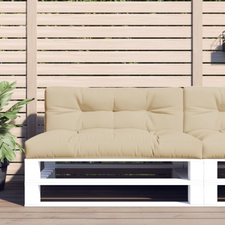 Cojines para palets 2 unidades tela beige de , Cojines para sillas y sofás - Ref: Foro24-360736, Precio: 134,88 €, Descuento: %