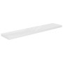 Estante flotante de pared blanco brillante MDF 120x23,5x3,8 cm en Estanterías | Comprar online en Foru.es