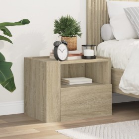 Mesita de noche de pared color roble ahumado 45x30x35 cm de , Mesitas de noche - Ref: Foro24-848315, Precio: 39,13 €, Descuen...