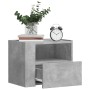 Mesitas de noche de pared 2 unidades gris hormigón 45x30x35 cm de , Mesitas de noche - Ref: Foro24-848317, Precio: 39,53 €, D...