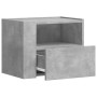 Mesitas de noche de pared 2 unidades gris hormigón 45x30x35 cm de , Mesitas de noche - Ref: Foro24-848317, Precio: 39,53 €, D...