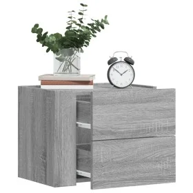 Wall-mounted bedside tables 2 units Sonoma grey 45x30x35 cm by , Nightstands - Ref: Foro24-848336, Price: 81,65 €, Discount: %