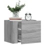 Mesitas de noche de pared 2 uds gris Sonoma 45x30x35 cm de , Mesitas de noche - Ref: Foro24-848336, Precio: 75,63 €, Descuent...