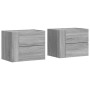 Mesitas de noche de pared 2 uds gris Sonoma 45x30x35 cm de , Mesitas de noche - Ref: Foro24-848336, Precio: 75,63 €, Descuent...