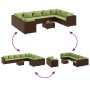 Set de sofás de jardín 10 pzas y cojines ratán sintético marrón de , Conjuntos de jardín - Ref: Foro24-3308326, Precio: 732,6...