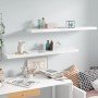 Estante flotante pared 2 uds MDF blanco brillo 120x23,5x3,8 cm en Estanterías | Comprar online en Foru.es