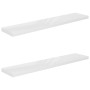 Estante flotante pared 2 uds MDF blanco brillo 120x23,5x3,8 cm en Estanterías | Comprar online en Foru.es