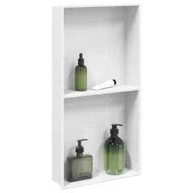 Dusch-Nische aus mattem Edelstahl in Weiß, 32x62x9 cm. von , Duschwände und Duschwände - Ref: Foro24-4005135, Preis: 116,20 €...