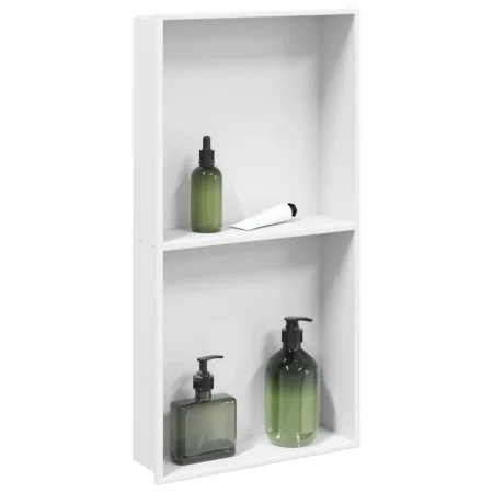Dusch-Nische aus mattem Edelstahl in Weiß, 32x62x9 cm. von , Duschwände und Duschwände - Ref: Foro24-4005135, Preis: 116,20 €...