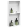 Shower niche in matte white stainless steel, 32x62x9 cm by , Shower walls and screens - Ref: Foro24-4005135, Price: 116,20 €,...
