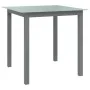 Mesa de jardín de aluminio y vidrio gris claro 80x80x74 cm de vidaXL, Mesas de jardín - Ref: Foro24-312203, Precio: 132,10 €,...