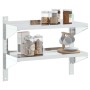Estante de pared acero inoxidable plateado 75x30x60 cm de , Estantes y estanterías - Ref: Foro24-30313, Precio: 55,15 €, Desc...