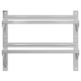 Estante de pared acero inoxidable plateado 75x30x60 cm de , Estantes y estanterías - Ref: Foro24-30313, Precio: 55,15 €, Desc...