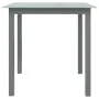 Mesa de jardín de aluminio y vidrio gris claro 80x80x74 cm de vidaXL, Mesas de jardín - Ref: Foro24-312203, Precio: 132,10 €,...