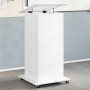 Atril con ruedas y cajón madera ingeniería blanco 55x55x107 cm de , Escritorios - Ref: Foro24-848024, Precio: 120,62 €, Descu...