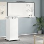 Atril con ruedas y cajón madera ingeniería blanco 55x55x107 cm de , Escritorios - Ref: Foro24-848024, Precio: 120,62 €, Descu...