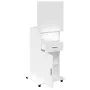 Atril con ruedas y cajón madera ingeniería blanco 55x55x107 cm de , Escritorios - Ref: Foro24-848024, Precio: 130,50 €, Descu...