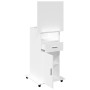 Atril con ruedas y cajón madera ingeniería blanco 55x55x107 cm de , Escritorios - Ref: Foro24-848024, Precio: 120,62 €, Descu...