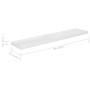 Estante flotante pared 4 uds MDF blanco brillo 120x23,5x3,8 cm en Estanterías | Comprar online en Foru.es