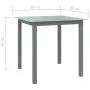 Mesa de jardín de aluminio y vidrio gris claro 80x80x74 cm de vidaXL, Mesas de jardín - Ref: Foro24-312203, Precio: 132,10 €,...