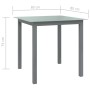 Mesa de jardín de aluminio y vidrio gris claro 80x80x74 cm de vidaXL, Mesas de jardín - Ref: Foro24-312203, Precio: 134,64 €,...