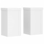Soportes de plantas 2 uds madera ingeniería blanco 10x10x18 cm de , Soportes para macetas - Ref: Foro24-852879, Precio: 15,44...