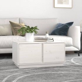 Mesa de centro madera maciza de pino blanco 80x50x40 cm de vidaXL, Mesas de centro - Ref: Foro24-814420, Precio: 73,22 €, Des...