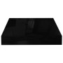 Estante flotante de pared negro brillante MDF 23x23,5x3,8 cm en Estanterías | Comprar online en Foru.es