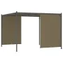Pérgola de jardín con tejado retráctil gris taupe 3x3m 180 g/m² de vidaXL, Pérgolas, arcos y enrejados de jardín - Ref: Foro2...