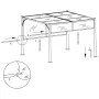 Pérgola de jardín con tejado retráctil gris taupe 3x3m 180 g/m² de vidaXL, Pérgolas, arcos y enrejados de jardín - Ref: Foro2...