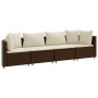 Set de sofás de jardín 4 pzas y cojines ratán sintético marrón de , Conjuntos de jardín - Ref: Foro24-3308457, Precio: 275,59...
