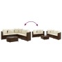 Set sofás de jardín 6 piezas y cojines ratán sintético marrón de , Conjuntos de jardín - Ref: Foro24-3308393, Precio: 388,48 ...