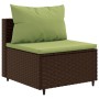 Set de sofás de jardín 4 pzas y cojines ratán sintético marrón de , Conjuntos de jardín - Ref: Foro24-3308366, Precio: 335,50...
